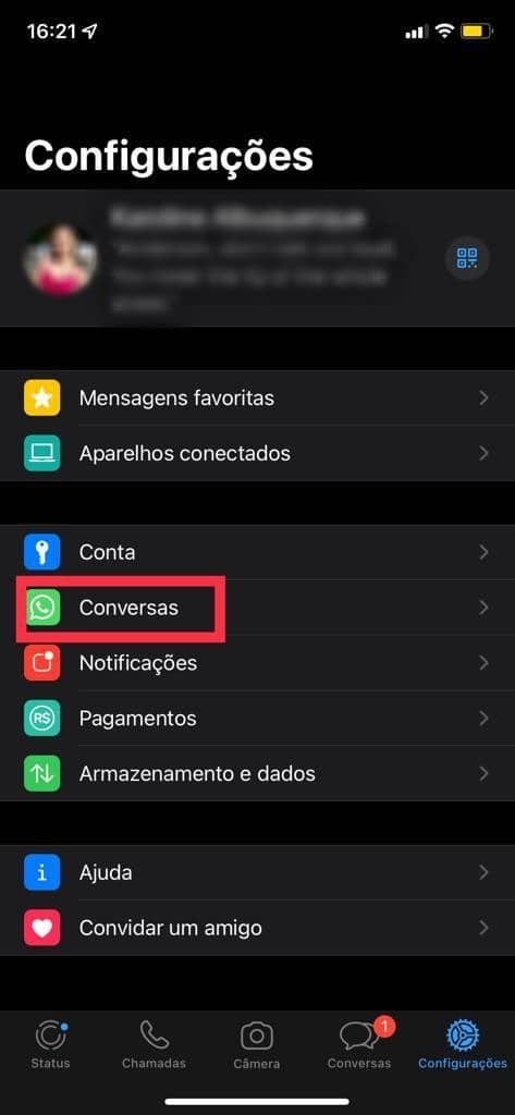 Backup criptografado do WhatsApp