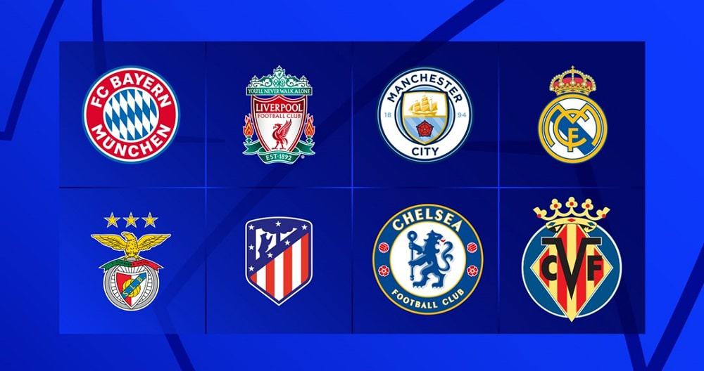 Classificados para as quartas de final da Champions League