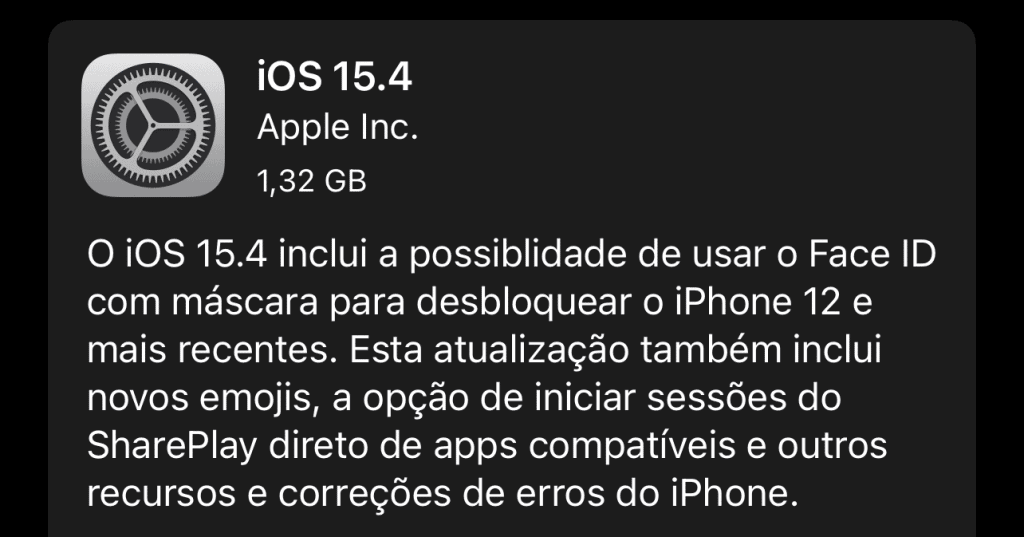 iOS 15.4 (Imagem: reprodução/Olhar Digital)