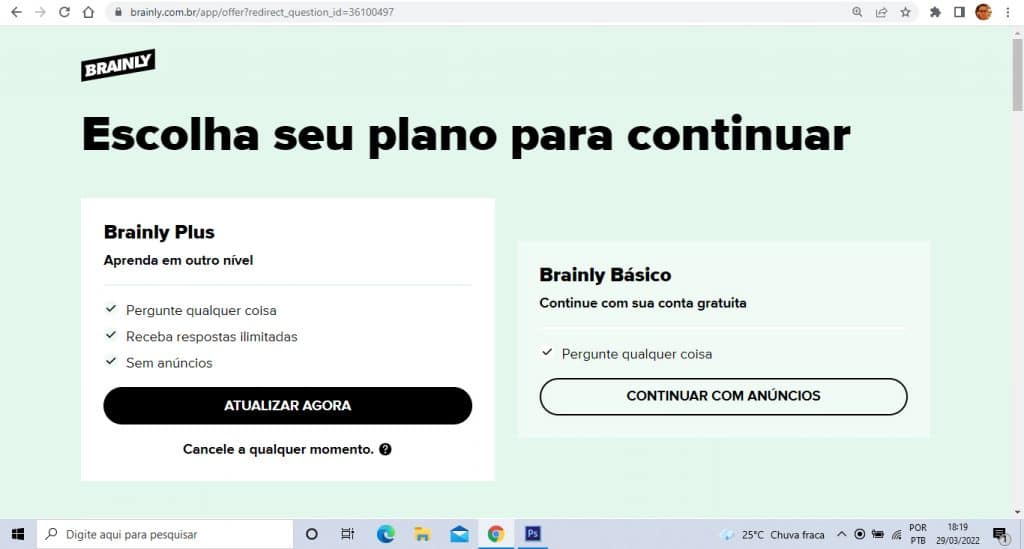 Tutorial de como baixar o Brainly - Passo 5