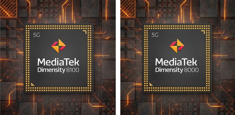 Novos processadores Dimensity 8100 e Dimensity 8000 da MediaTek