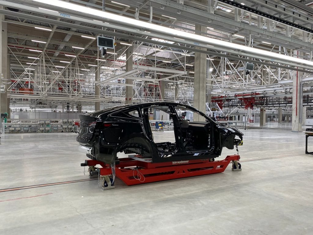 Fábrica da Tesla em Berlim, na Alemanha