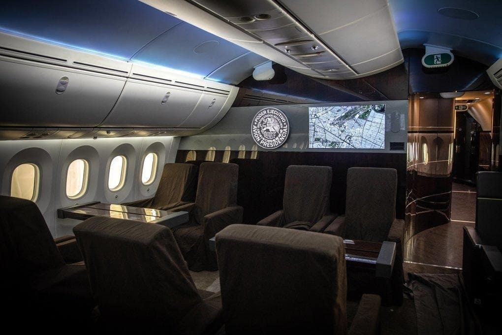 Interior do Avião Presidencial do México