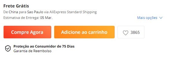 Garantia de reembolso AliExpress