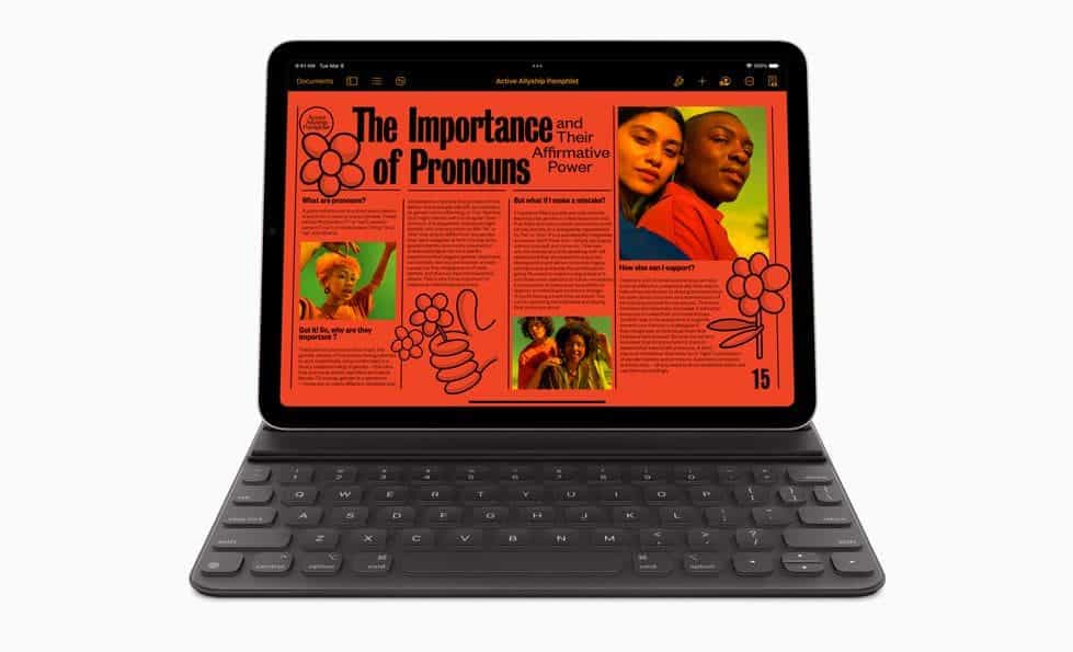 iPad Air de 5a geração com o Smart Keyboard Folio