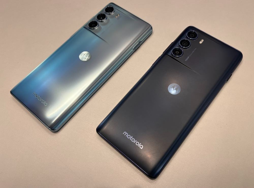 Cores do Moto G200, verde e azul