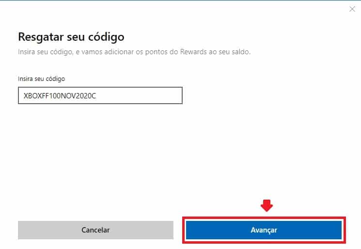 Como resgatar códigos para sua conta Microsoft Rewards - Passo 3