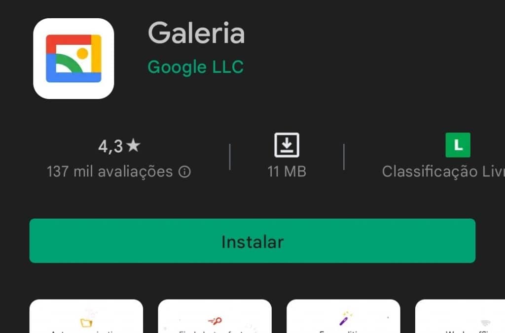 App Galeria (Imagem: reprodução/Play Store)