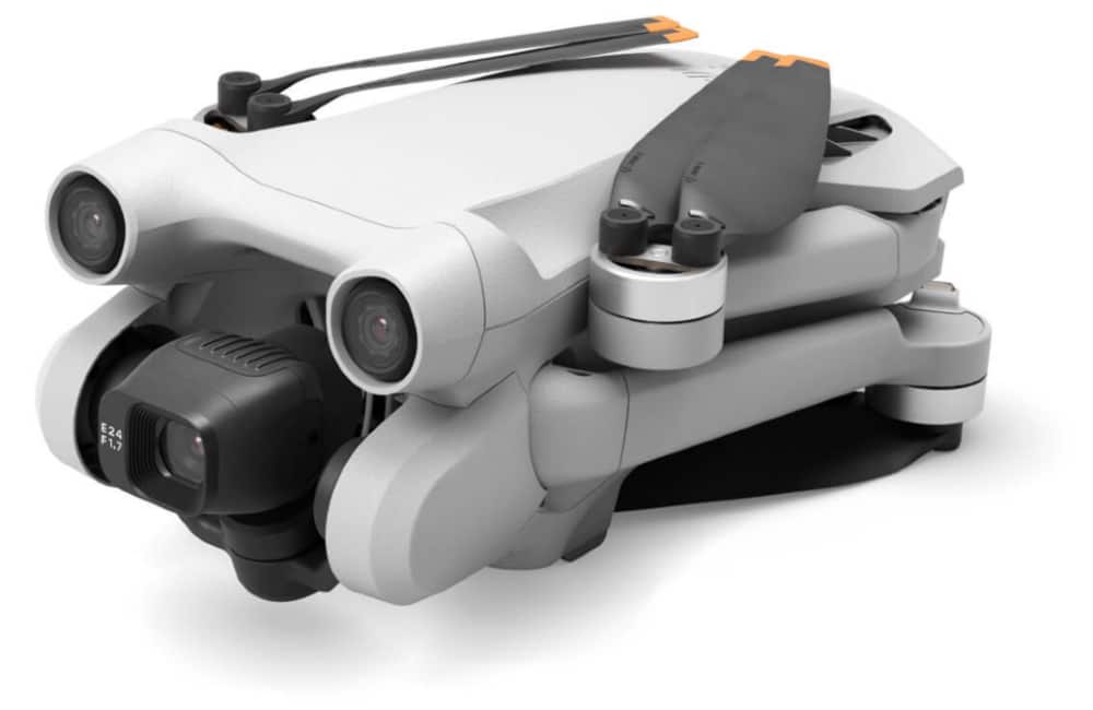 DJI Mini 3 Pro fica bem compacto fechado