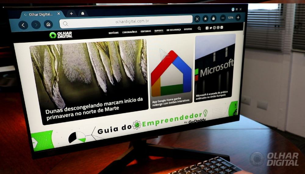 Tela do Smart Monitor M5