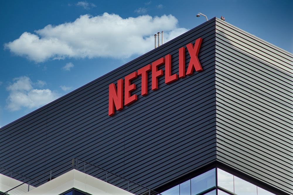 Fachada de prédio da Netflix