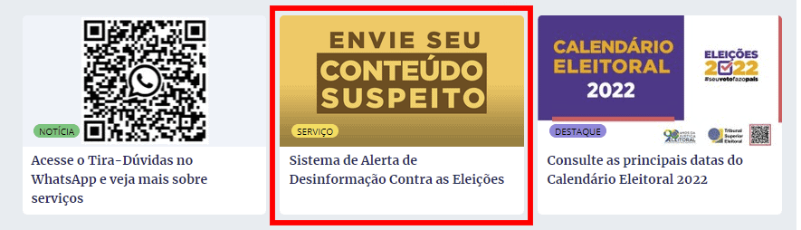Como fazer uma denúncia usando o Sistema de Alerta de Desinformação Contra as Eleições