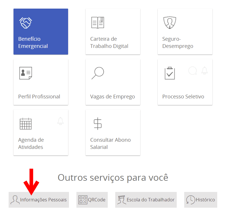 Consultar o número da Carteira de Trabalho tradicional