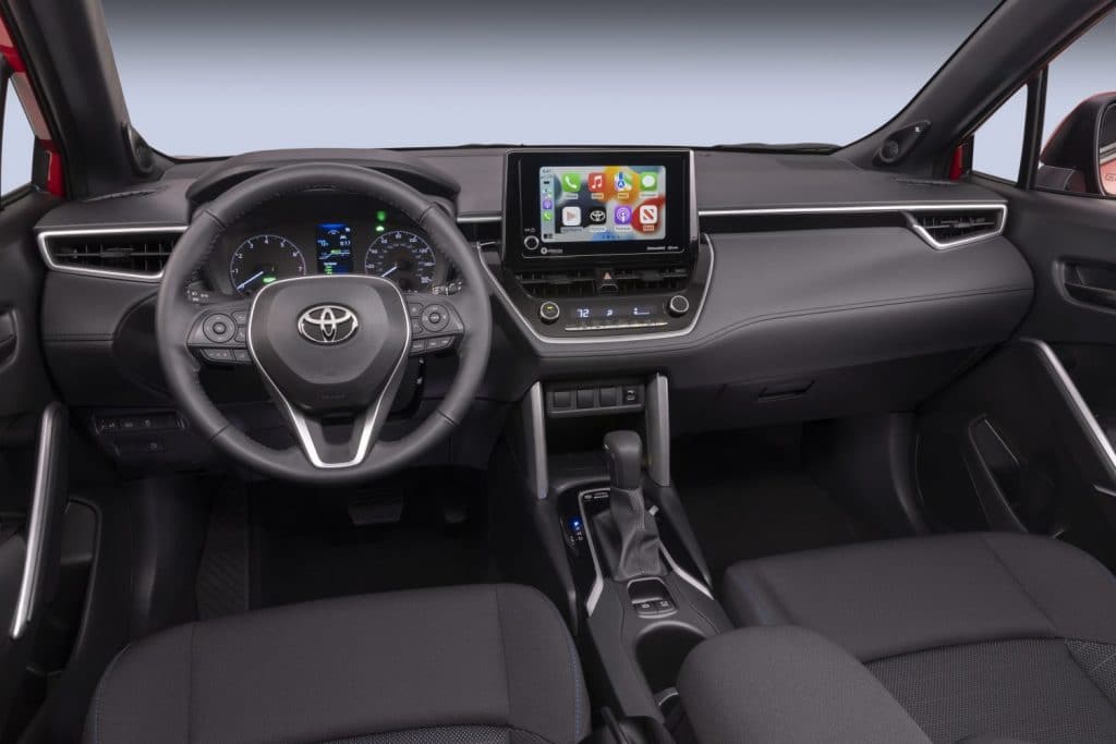 Imagem de dentro do carro da Toyota