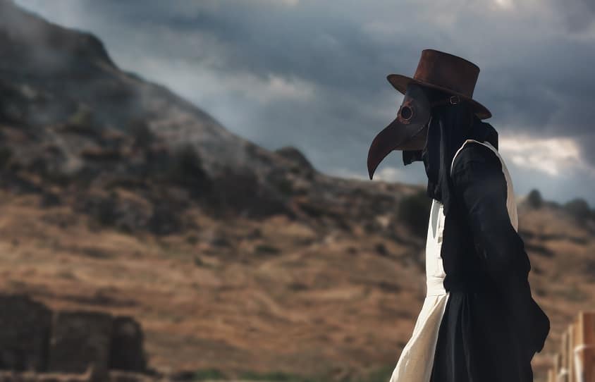 Imagem ilustrativa de médico na época da peste negra