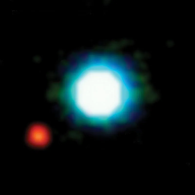 A anã marrom 2MASSWJ 1207334−393254 (no centro) corresponde ao rol de estrelas conhecidas como "falhadas", mas objetos ainda são um mistério para os cientistas