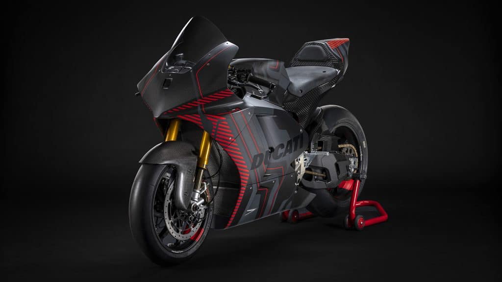 Moto elétrica de perfil