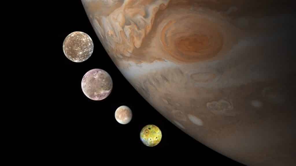 Os pesquisadores testaram a técnica nas luas galileianas (Crédito: NASA/JPL-Caltech/Reprodução)