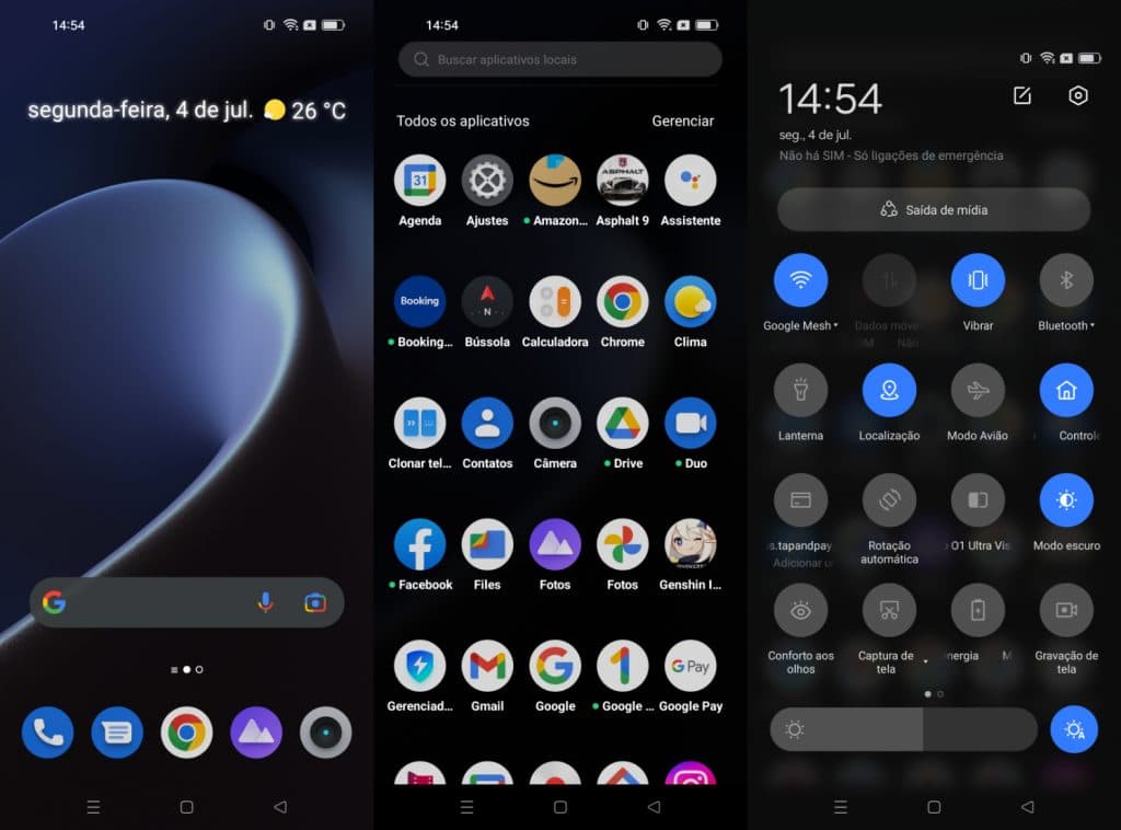 Realme UI 3.0 com Android 12 (Imagem: reprodução)