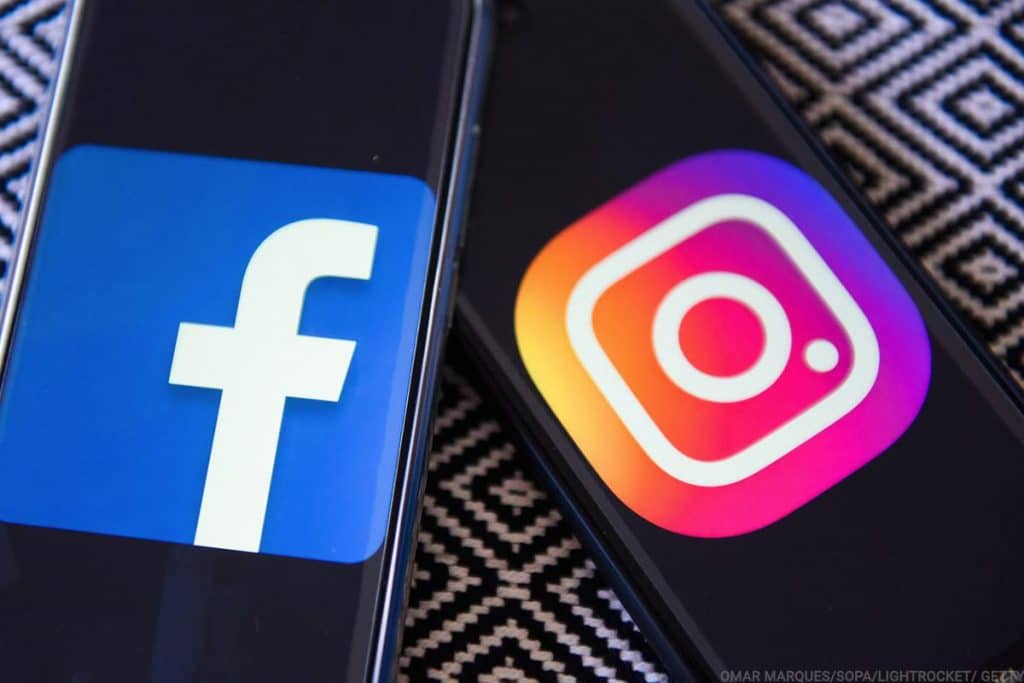 redes sociais, Instagram e Facebook