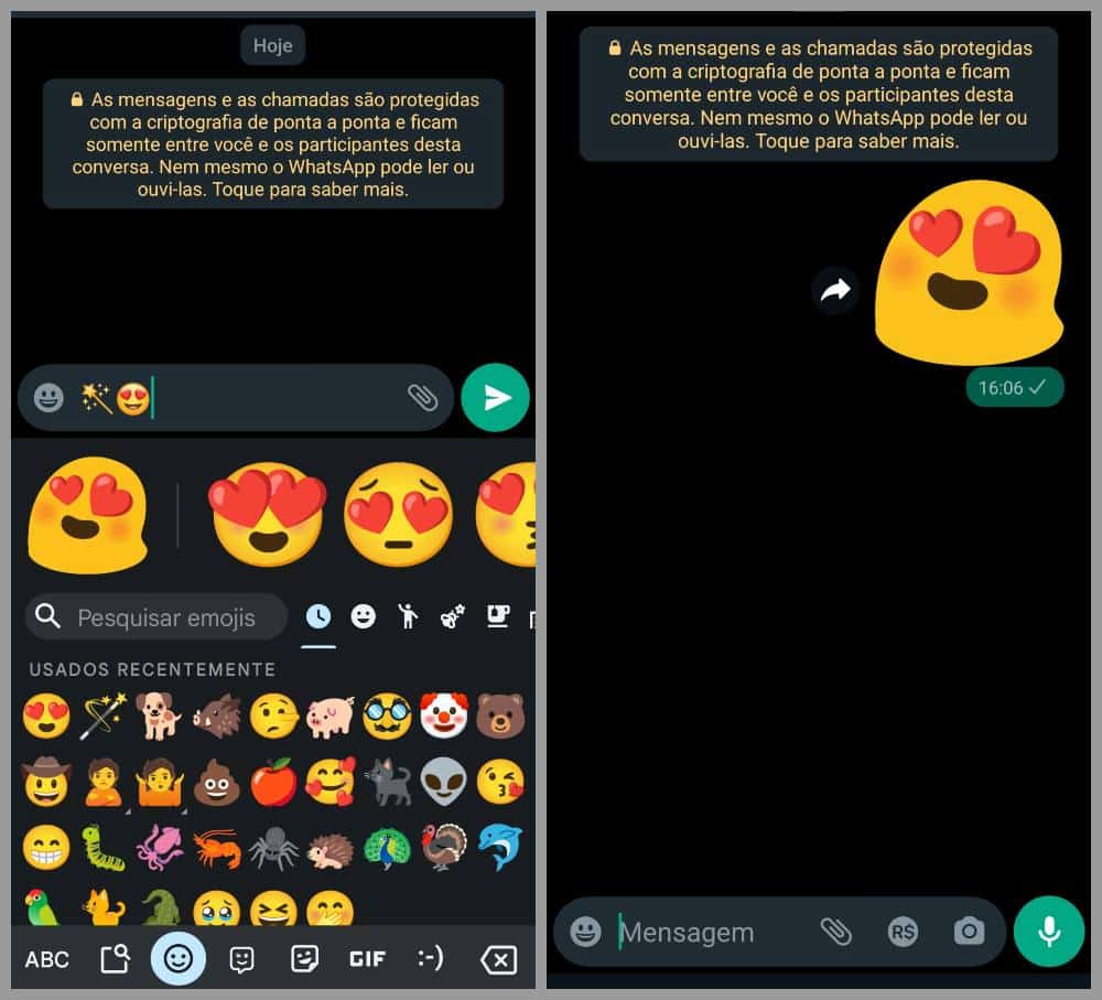Como transformar emoji em blob no Gboard