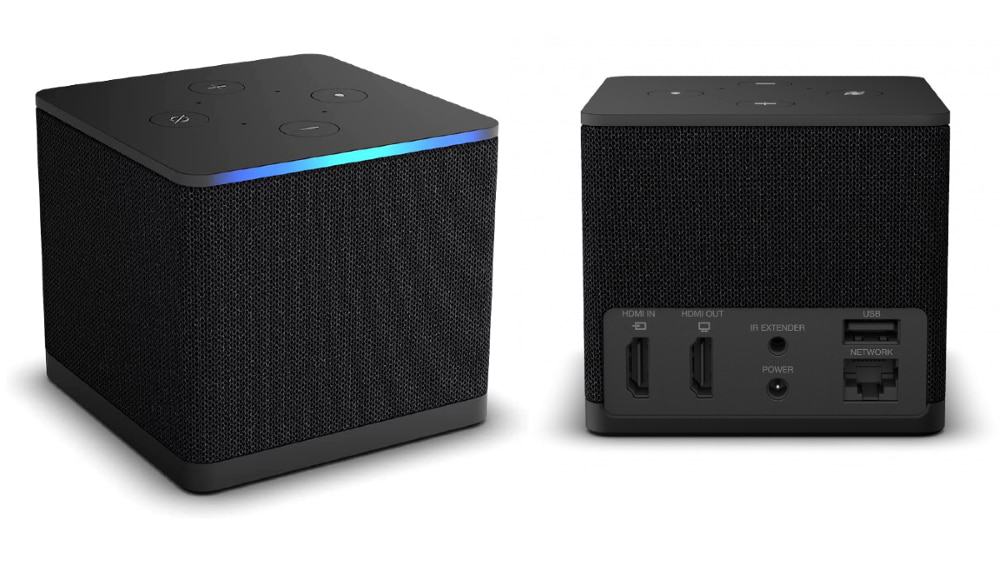 Fire TV Cube de 3a geração tem entrada HDMI e porta Ethernet 