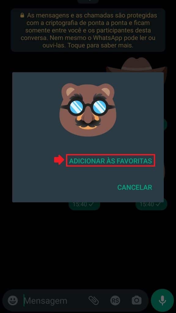 Salvar figurinha do Google Gboard