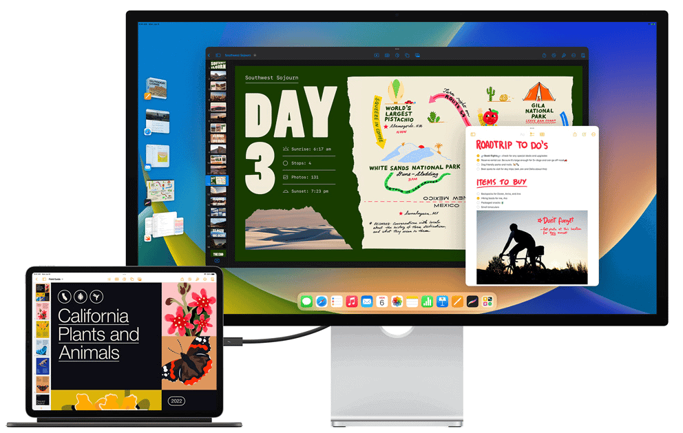 Stage Manager do iPadOS 16 (Imagem: divulgação/Apple)