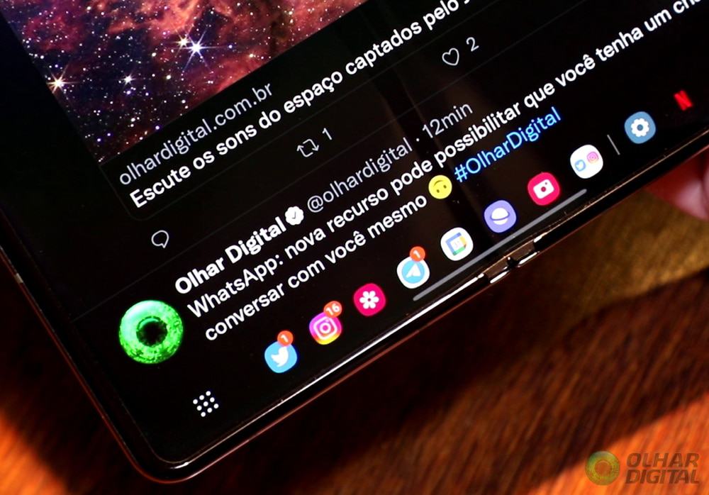 Barra de tarefas do Android 12L é uma ótima novidade do Z Fold 4