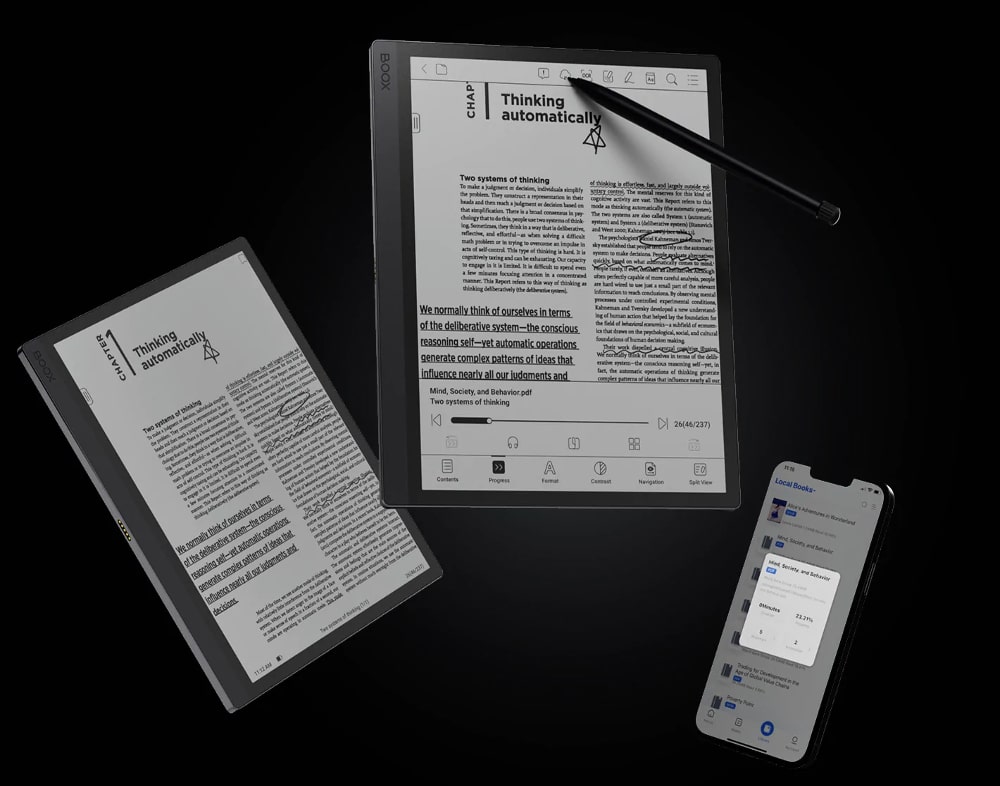 Tablet e-Ink pode ser sincronizado com o app da empresa