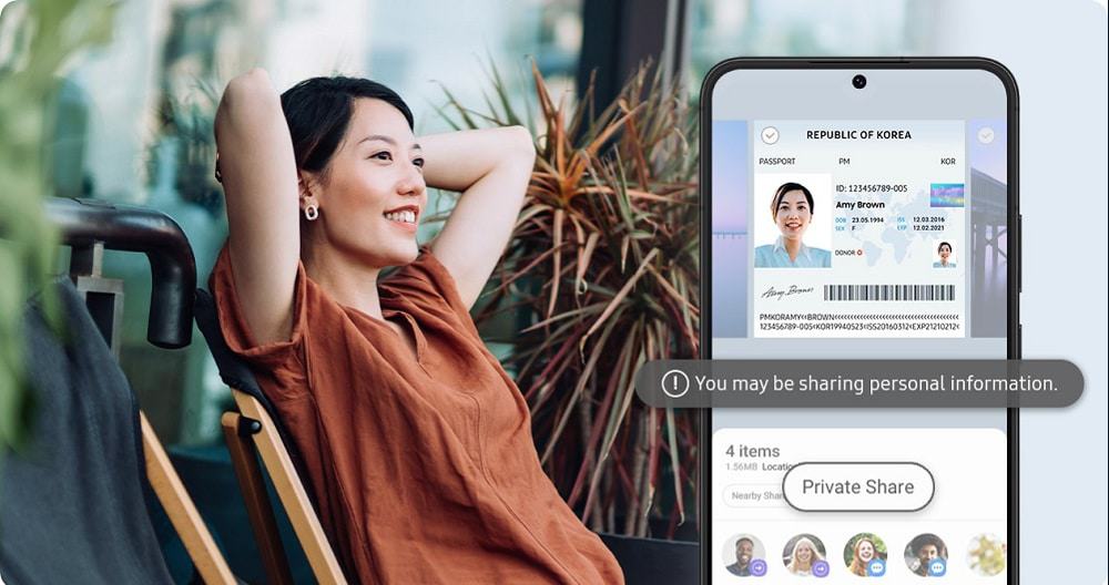 One UI 5 avisa ao usuário se ele estiver compartilhando imagens com informações sensíveis