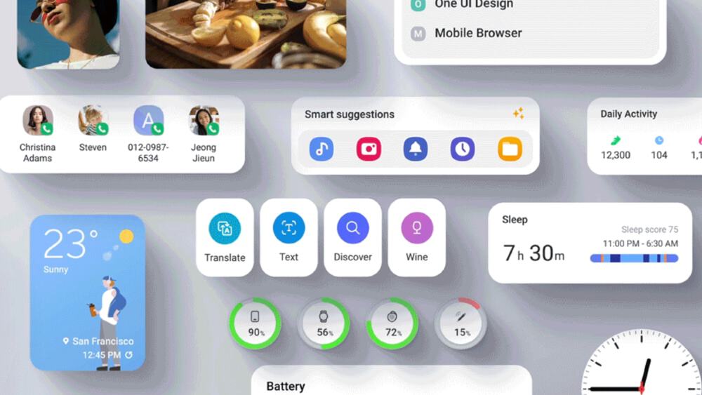 One UI 5 tem várias novidades nos widgets 