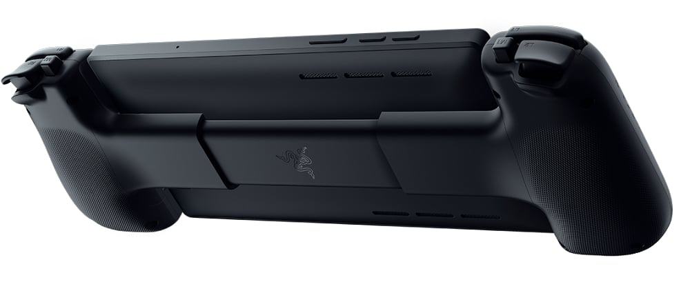 Traseira do Razer Edge com o acessório Razer Kishi V2 Pro