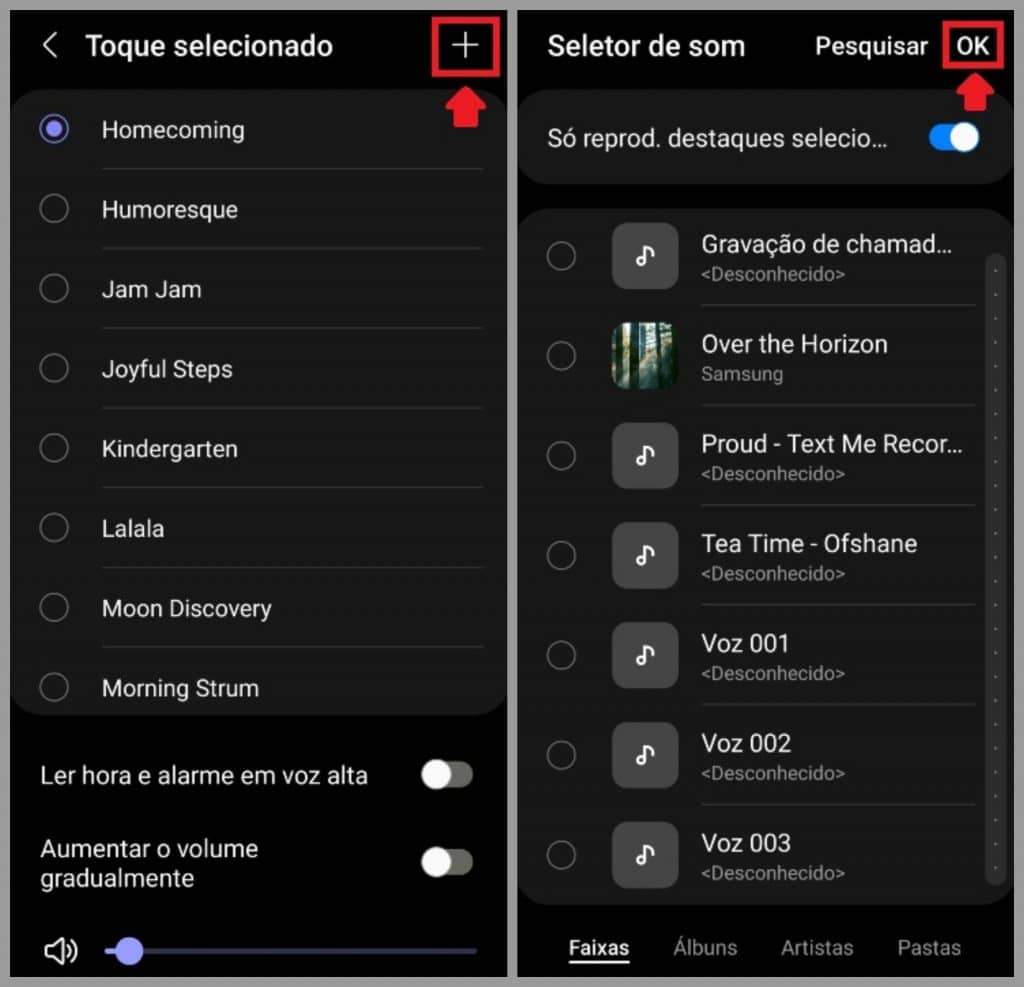 Como selecionar o toque do despertador