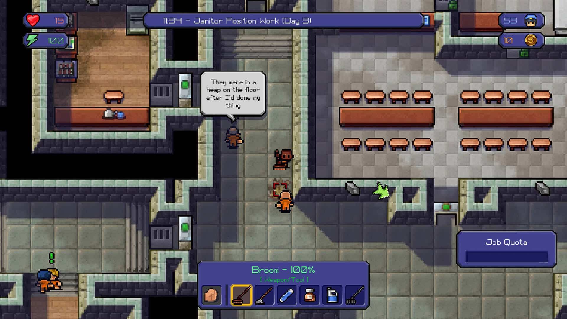 Captura de tela do jogo 'The Escapists'