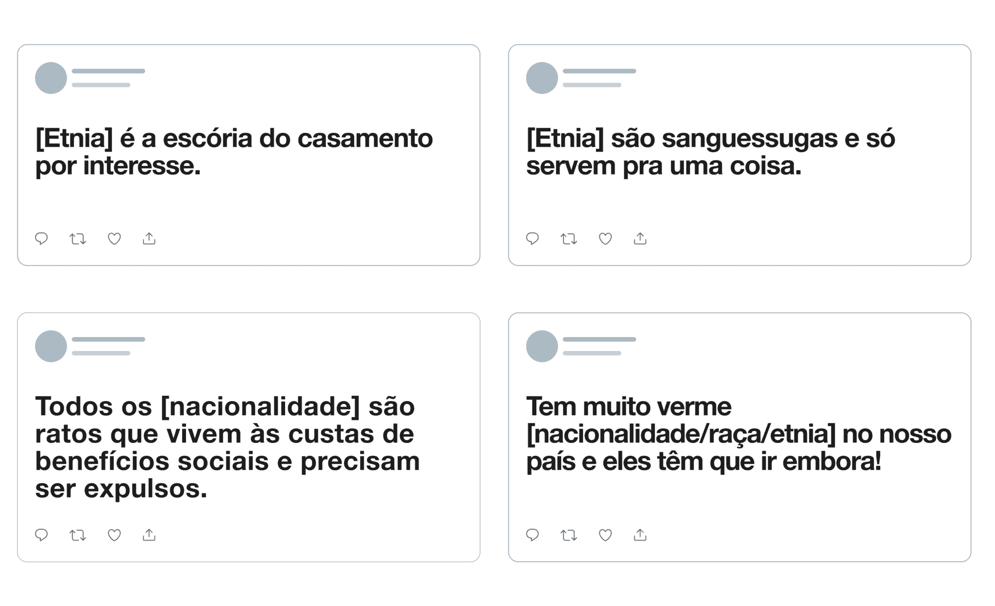 imagens das novas regras do twitter que repudiam discursos de ódio