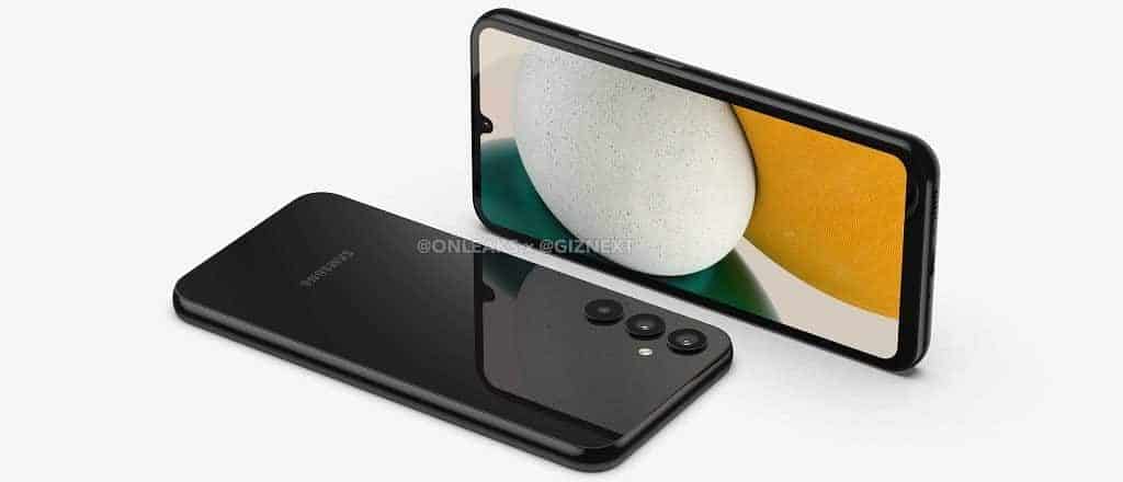 Suposto Galaxy A34 (Imagem: divulgação/OnLeaks e Giznext)
