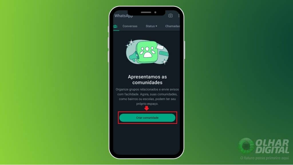 Como criar Comunidade no WhatsApp - Passo 2
