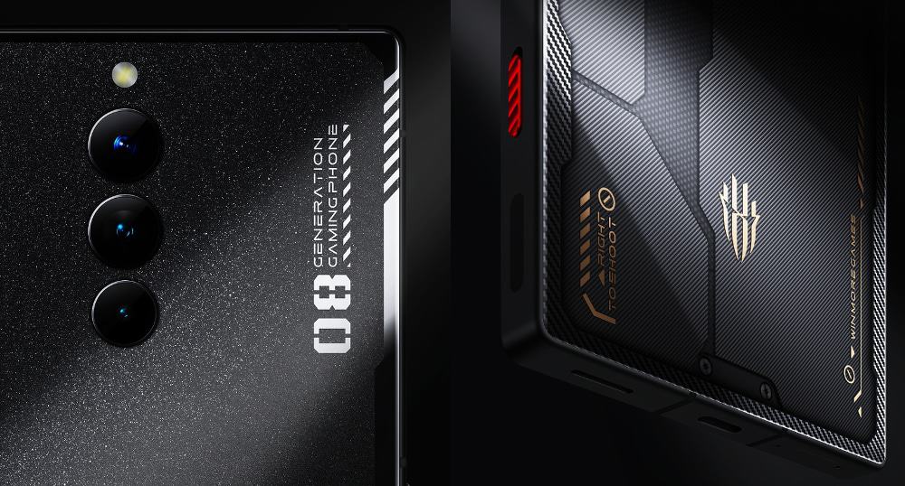 Detalhes da traseira do Red Magic 8 Pro