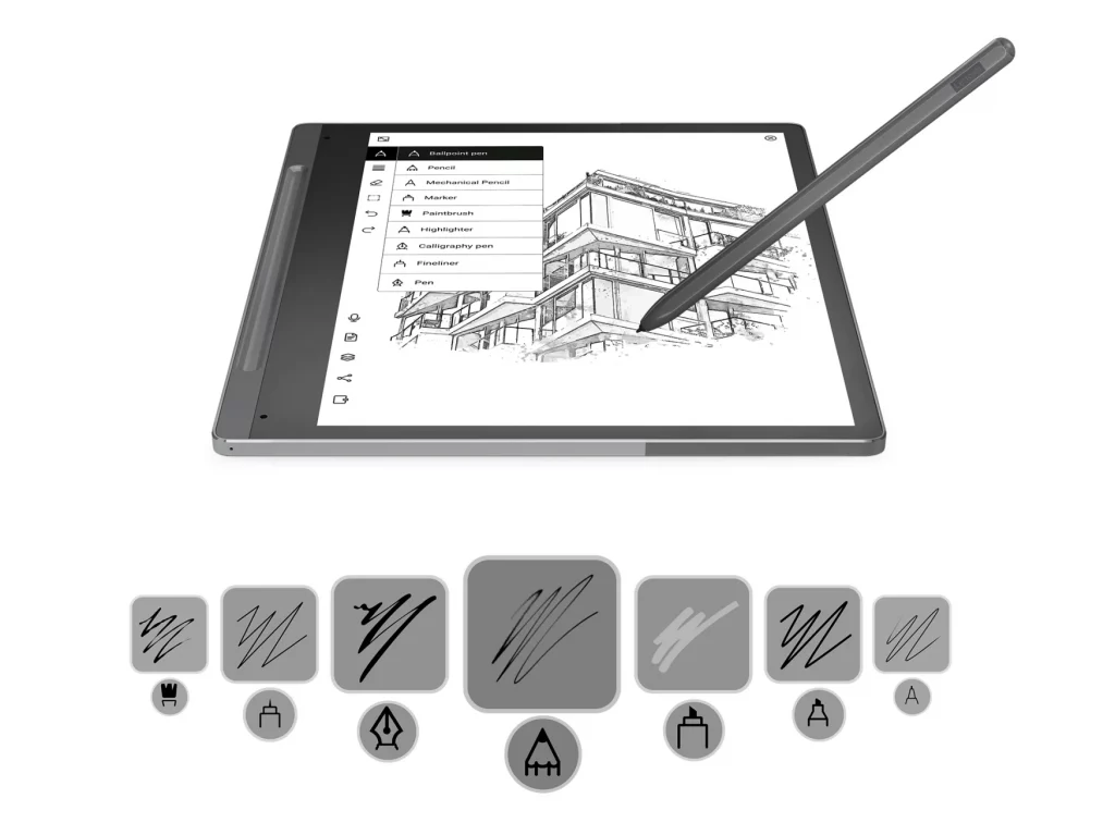 Smart Paper com tela e-ink (Imagem: divulgação/Lenovo)