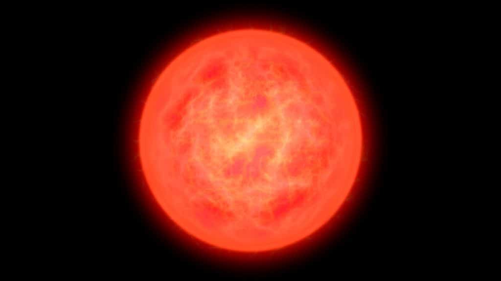 Estrela gigante vermelha no espaço