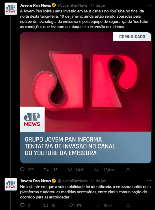 Jovem Pan sofre ataque hacker
