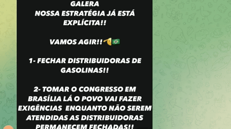 Print de grupos bolsonaristas no Telegram