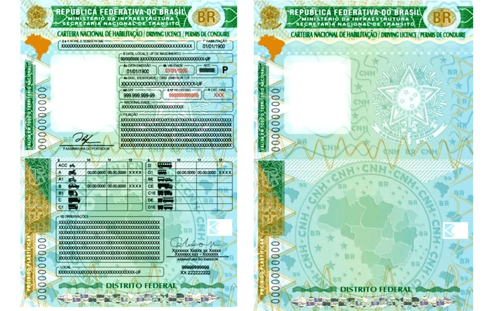 Novo visual da CNH (Reprodução: Detran)