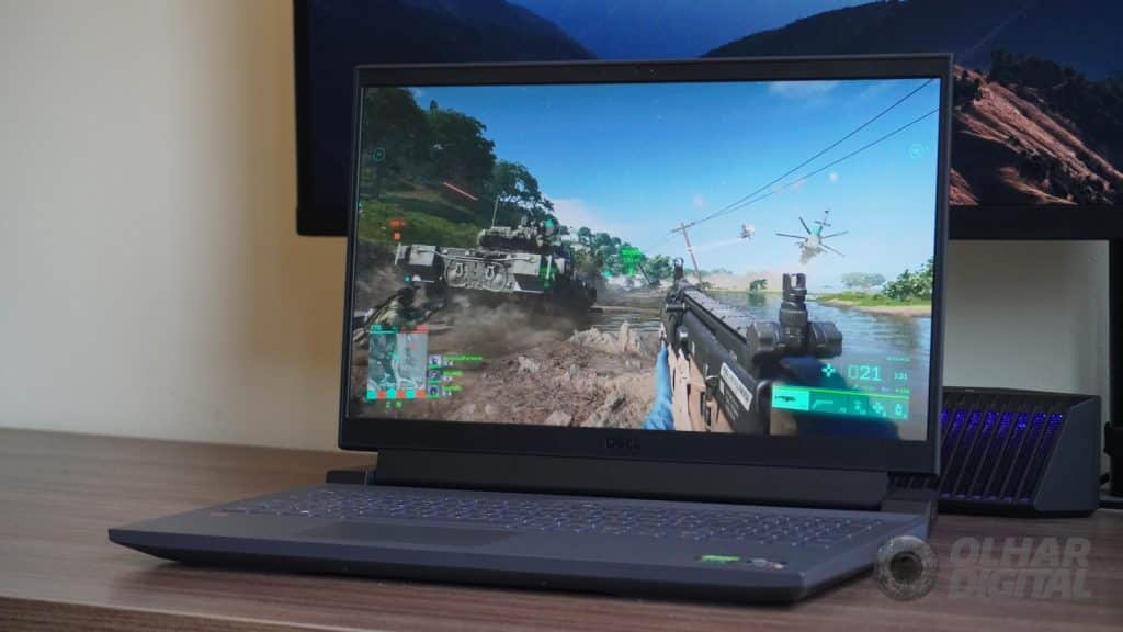 Dell G15 (2022) com chip AMD (Imagem: André Fogaça/Olhar Digital)