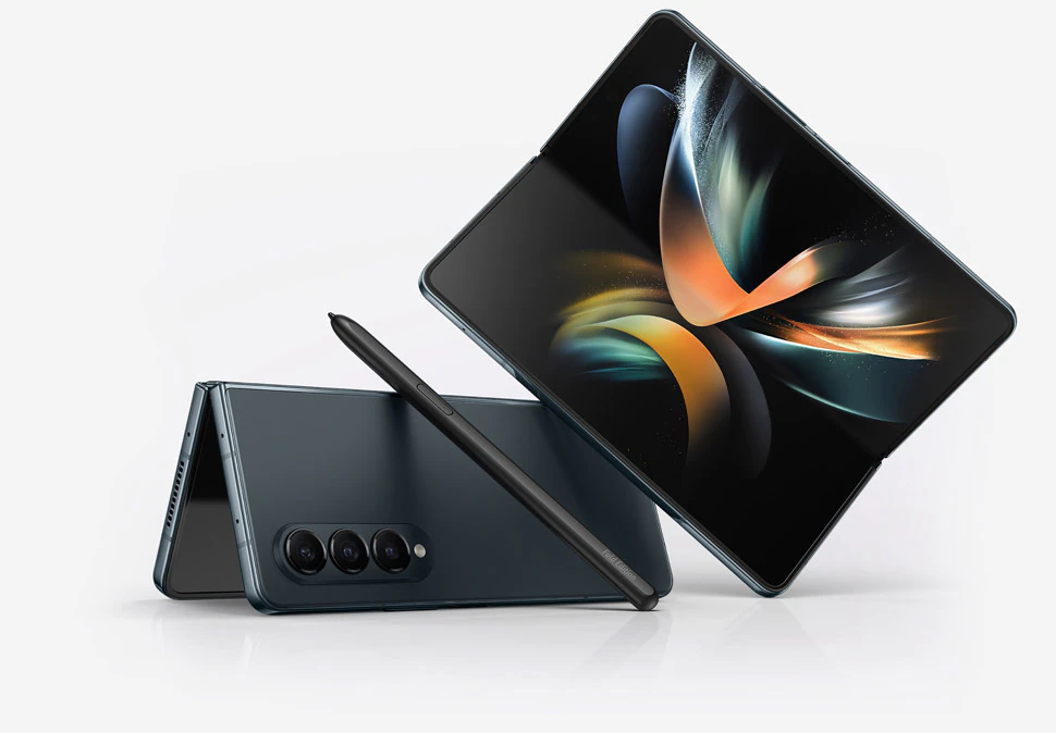 Galaxy Z Fold 4, smartphone dobrável da Samsung. Imagem: Reprodução