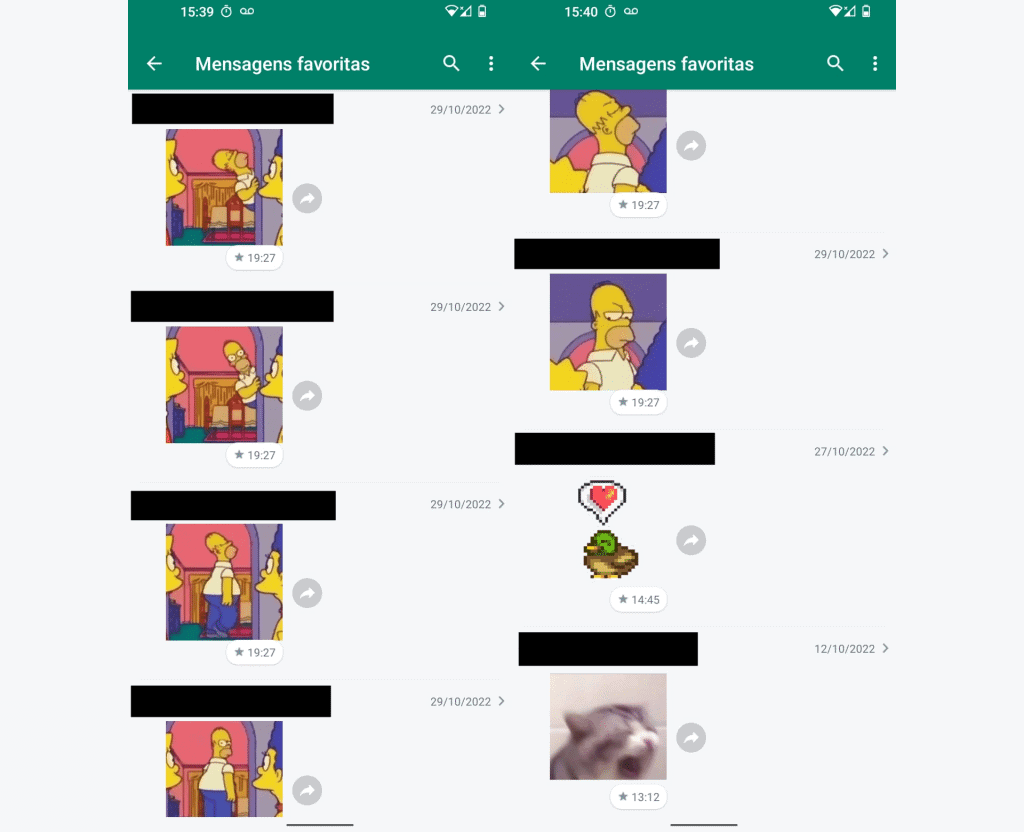 mensagens favoritas no whatsapp, mensagens salvar no whatsapp
