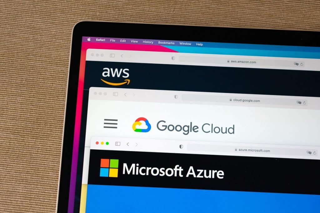 Serviços em nuvem, como da Microsoft