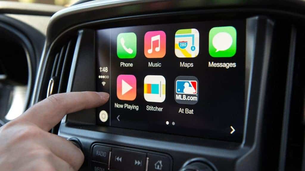 Tela de carro com Apple CarPlay