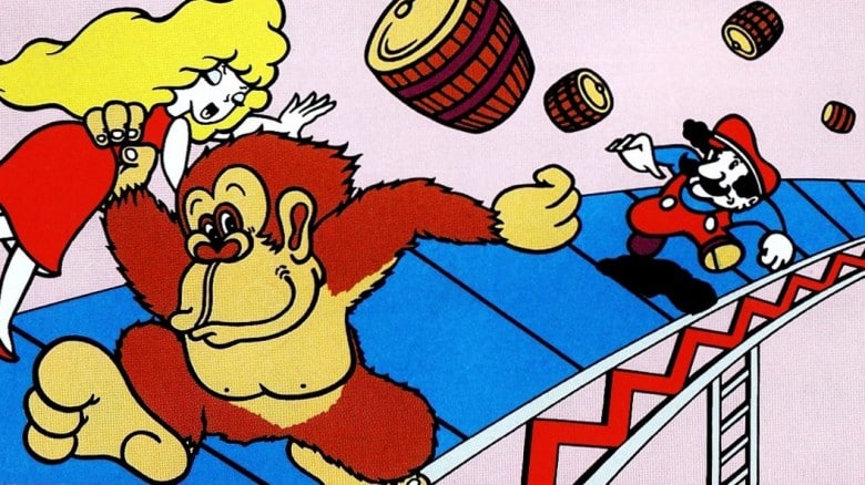 Ainda que não seja um dos jogos de Super Mario, títulos da série Donkey Kong têm destaque no filme. 